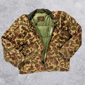 Vintage Walls Blizzard Pruf Camo Goose Down Jacket Mens Large Duck Hunter Puffer